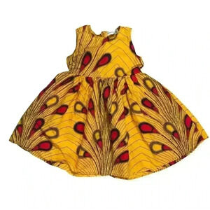 SHENBOLEN Girls African Ankara Batik Print Traditional Casual Party Dress